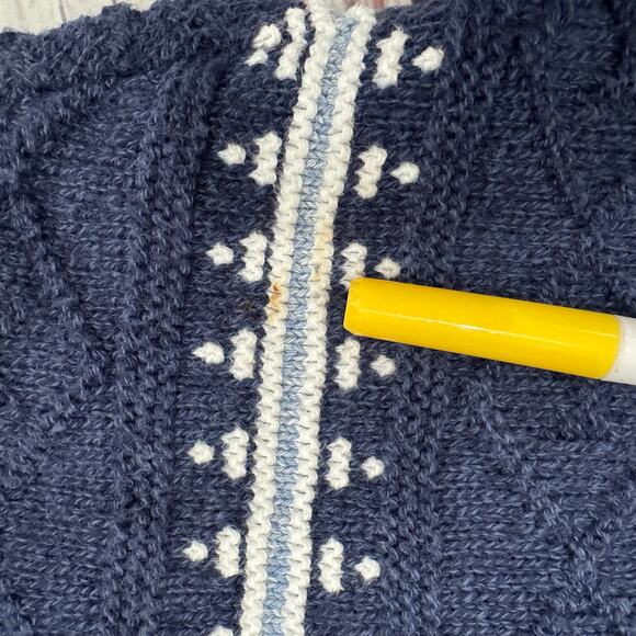 Jantzen Nordic Fair Isle Crewneck Pullover Sweater Men’s XL Blue - Picture 9 of 11